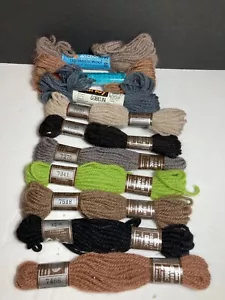Wool Yarn DMC Laine Colbert France 100% Tapestry Mix Lot Of 10 Skeins NEW - Picture 1 of 4