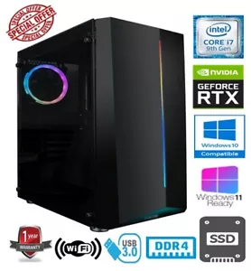 GAMING PC - INTEL CORE i7 9700 32GB RAM 1TB SSD NVIDIA GEFORCE RTX3070 - Picture 1 of 9