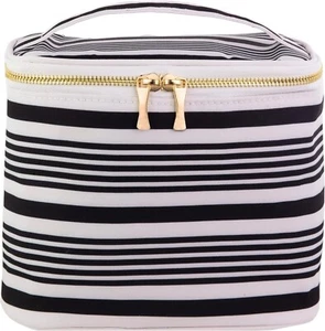 Bolso/bolso de almuerzo a rayas Kate Spade aislado blanco y negro totalmente nuevo con etiquetas - Imagen 1 de 6