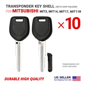 10x Funda Llave Para Mitsubishi MIT11R, MIT3, MIT14, MIT17 Con Soporte Chip - Imagen 1 de 2