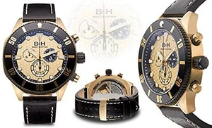 NEW Brandt & Hoffman 14060 Mens Swiss Chronograph Dunbar Collection Classy Watch - Picture 1 of 1