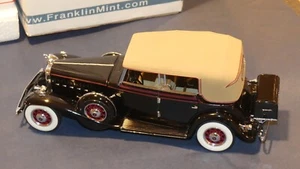 E046A Franklin Mint 1932 Cadillac V16 Phaeton Elliott Ness 1:24 Black - Picture 1 of 11