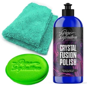 Car Polish Crystal Fusion Paint Scratch Remover Kit Cloth 750ml Pure Definition - Picture 1 of 8
