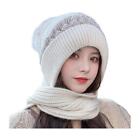 2in1 Set Winter Warm Wooll Ladies Woolly Thick Knit And Soft Hat New Scarf X7S3