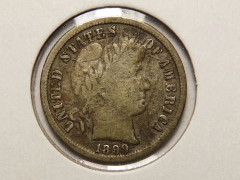 1899-S Barber Dime, Fine Cover
