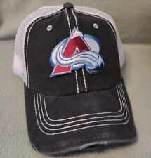 Colorado Avalanche Distressed Hat Stone Washed Black & White Mesh Ball Cap