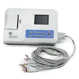 USA CONTEC ECG300G Digitaler 3-Kanal Elektrokardiograph EKG Gerät, Drucker - Bild 1 von 12