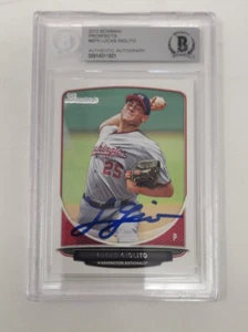 Lucas Giolito Signed Autographed 2017 Bowman Prospects BP5 BAS Slabbed card - Picture 1 of 1