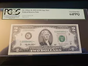 1995 Star FRN $2 Dollars Millennium. 1936-C* PCGS 64PPQ Very CHOICE NEW - Picture 1 of 2