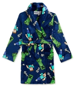 NEW Minecraft Robe Size 4-5 6-7 8 Boys Bathrobe Pajamas or Swimsuit Cover Up NWT - Picture 1 of 2