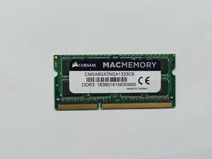 CMSA8GX3M2A1333C9 Corsair 4GB PC3-10600 DDR3-1333MHz CL9 Pin Memory (FOR MAC) - Imagen 1 de 2