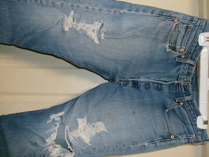 VTG 90ER Y2K LEVIS JEANS 501 0193 33"X30" DISTRESSED KNOPFLEISTE LEVI'S ROCKSTAR - Bild 1 von 8