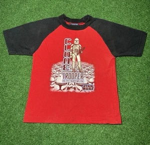 Vintage 90s Y2K Star Wars Clone Trooper Boys 6 T Shirt - Picture 1 of 7