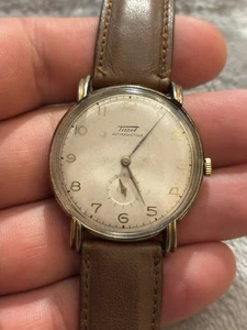 Stunning Rare OVERSIZED Tissot Antimagnetique Men’s Watch 36mm Wing Lugs Runs - Picture 1 of 16