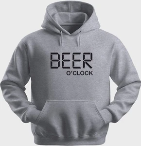 Funny Unisex Hoodie Hooded Sweatshirt Gildan Blend Beer O Clock H0138 - Picture 1 of 5