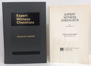 Expert Witness Checklist 1983 & Cumulative Supplement 1987 By Douglas Danner  - Picture 1 of 24