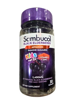 Gomitas Sambucol Black Elderberry para niños con vitamina C y zinc, 30 unidades Foto 1 de 2