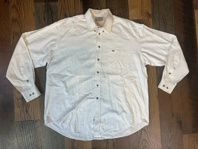Camisa King Ranch Blanca Abotonada Manga Larga 4xl Foto 1 de 4