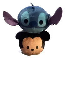 Tsum Tsum Lot Of 2 Stitch And Mickey 🔥🩷🔥🩷🔥 3” - Picture 1 of 3