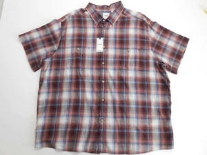 ROWM Big Man Button Down Gingham Check Shirt Brown Long Sleeve MSRP $59 (P17) - Picture 1 of 10