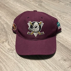 De colección Mighty Ducks Anaheim NHL Lana Liso Logo Deportes Especialidades SnapBack Sombrero - Imagen 1 de 8