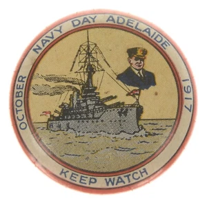 Australian WWI Button Navy Day Adelaide - Picture 1 of 2