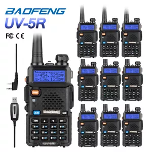 Confezione 10 Radio Bidirezionale Baofeng UV-5R Dual Band VHF/UHF HT + Cavo Consegna Rapida - Foto 1 di 8