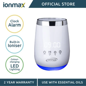 Ionmax Serene LED, Clock Alarm w/ Aroma Diffuser Mini Humidifier Aromatherapy - Picture 1 of 8