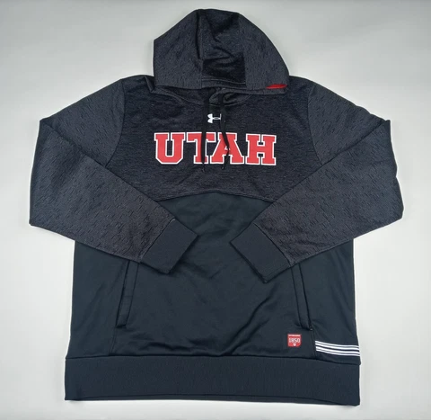 UNDER ARMOUR ColdGear Utah Utes Hoodie Sweatshirt NCAA Men's Size Large Cover