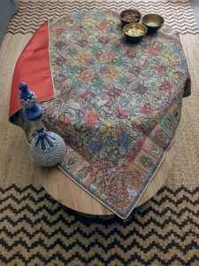 Persian Termeh Tablecloth (Handwoven - 100% Silk - Grade A - 8 colors - 100*100) - Picture 1 of 4