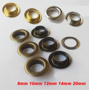 8/10/12/14/20mm Leather Craft Rivets Findings Through Hole Hollow Rivets Grommet - Picture 1 of 31