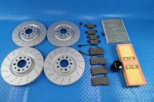 Filtros y pastillas de freno traseras delanteras Alfa Romeo Giulia rotores perforados TopEuro #11326 - Imagen 1 de 11