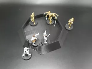 Tabletop Terrain Black Flat Bunker for Star Wars Legion, 40k D&D War Games - Picture 1 of 12