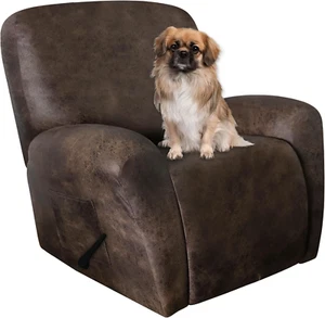 Leather like Recliner Chair Covers Heavy Duty, 4 Pieces Lazy Boy Recliner Cover - Picture 1 of 12
