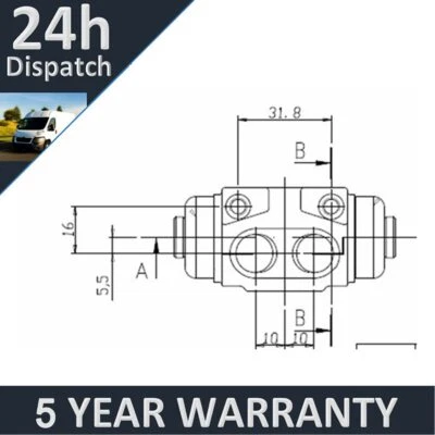 Fits Hyundai Getz 2002-2010 Accent 2000-2005 PV Rear Left Wheel Brake Cylinder - Image 1 of 4
