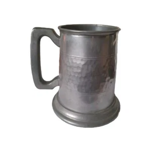 Pewter Tankard English Vintage with Glass Bottom - Made in Sheffield - Picture 1 of 3