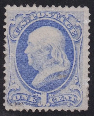 US 145 1c Franklin Unused F-VF RG H SCV $240 (NG) - Image 1 of 2