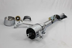 33" CHROME GM STYLE TILT STEERING COLUMN AUTOMATIC SHIFT WITH KEY - Picture 1 of 6