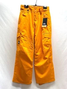 Quiksilver Boy's Porter Youth Snowboard Snow Ski Pants Flame Orange Sz 10 NEW - Picture 1 of 1