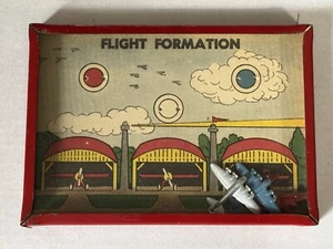 Vintage Dexterity Puzzle Flight Formation Airplane Hangars USA WWII Era 1940s - Picture 1 of 4