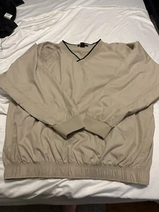 Men’s Harriton Pullover Jacket In Cream - Picture 1 of 2