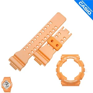 Genuine Watch Band&Bezel Casio G-Shock GA-110SG-4 GA-100 Semi-Matte Orange - Picture 1 of 1