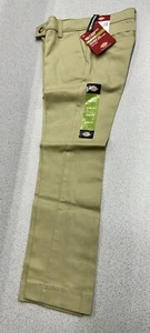 Dickies Twill Stretch Girls Pants 7 Slim Fit Straight, NWT, has been shortened - Picture 1 of 5
