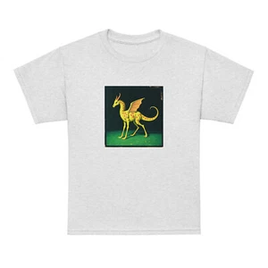 Cute Medieval Dragon Youth t-shirt Mythical Creature Fairytale Art Renfaire - Picture 1 of 13