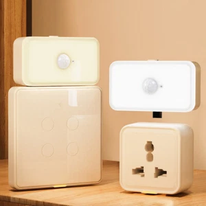 PIR Motion Sensor Works with Alexa Google Home Motion Detector Plug In Wall Lamp - Picture 1 of 12