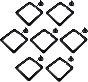 7 Pack Aquarium Fish Feeding Ring Floating Food Feeder, Square Shape with Suctio - Picture 1 of 12