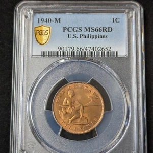 1940-M  Centavo PCGS MS66RD U.S. Philippines 90179.66/47402652 - Picture 1 of 5
