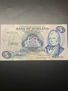 Banknote Of Scotland Five Pounds Bank Of Scotland Dated 1977’s - Picture 1 of 4