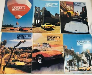 1975 Corvette News Magazine Complete Annual Set 6 Issues - Picture 1 of 13