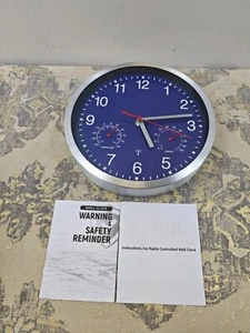 ACCSHINE 25 cm Radio-Controlled Clock Without Ticking Noise, Silent Quartz Batte - Picture 1 of 7